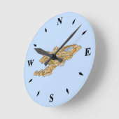 Kirgisistan Runde Wanduhr (Winkel)