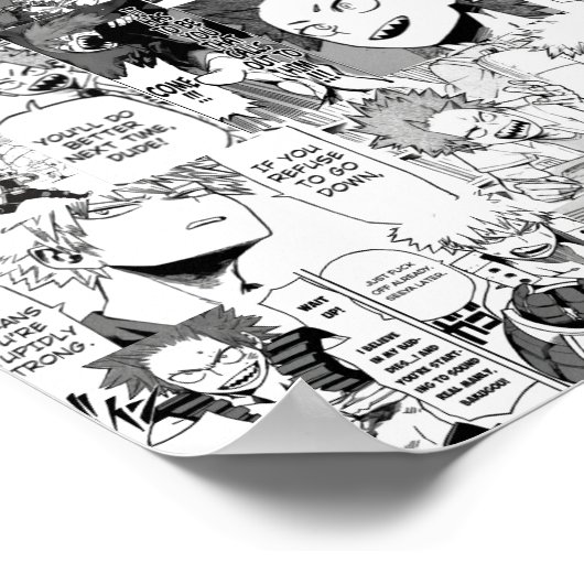 Kiribaku Manga Collage Poster (Ecke)