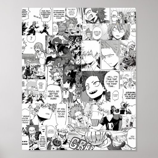 Kiribaku Manga Collage Poster (Vorne)