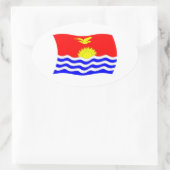 Kiribati-Flag-Aufkleber Ovaler Aufkleber (Tasche)