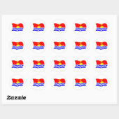 Kiribati-Flag-Aufkleber Runder Aufkleber (Blatt)