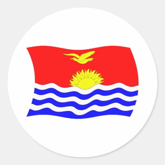 Kiribati-Flag-Aufkleber Runder Aufkleber (Vorderseite)