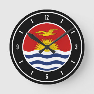 Kiribati Flag Elegant Runde Wanduhr