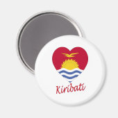 Kiribati Flag Herz Magnet (Vorderseite/Rückseite)