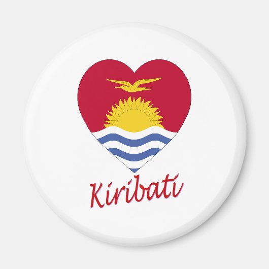 Kiribati Flag Herz Magnet (Vorne)