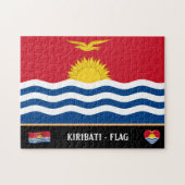 Kiribati Flag & Kiribati Land /Kiribati Inseln Puzzle (Horizontal)