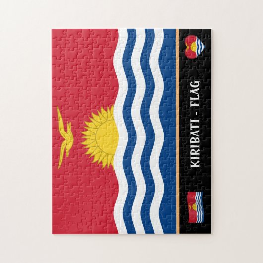 Kiribati Flag & Kiribati Land /Kiribati Inseln Puzzle (Vertikal)