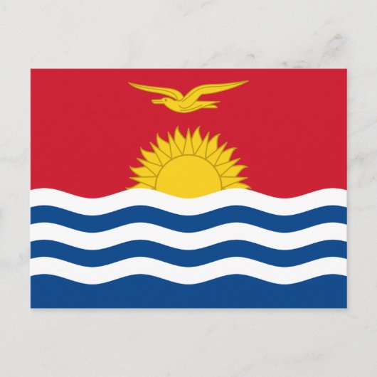 Kiribati Flag Postkarte (Vorderseite)