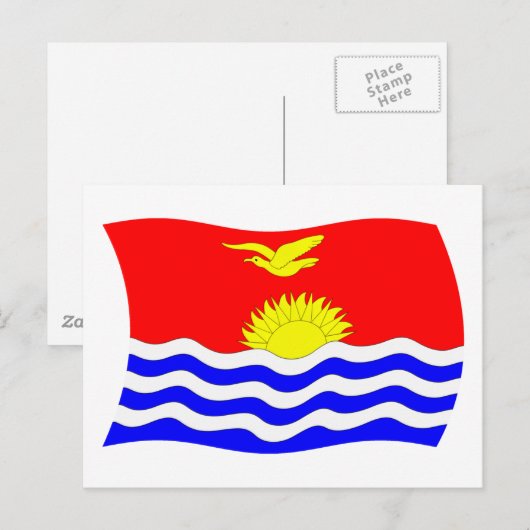 Kiribati Flag Postkarte (Vorne/Hinten)