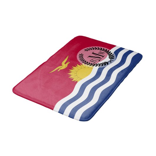 Kiribati-Flagge Badematte (Schrägansicht)
