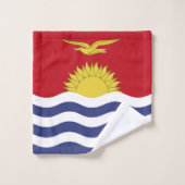 Kiribati-Flagge Badhandtuch Set (Waschlappen)