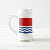 Kiribati-Flagge Bierglas (Links)