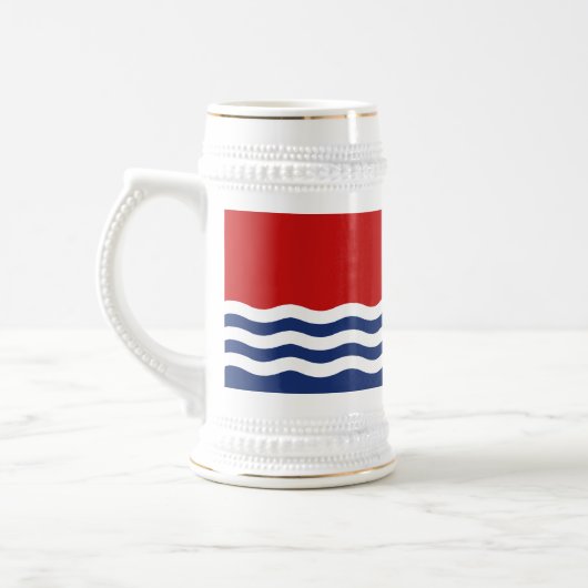 Kiribati-Flagge Bierglas (Links)