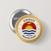 Kiribati-Flagge Button (Vorne & Hinten)