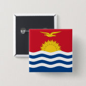 Kiribati-Flagge Button (Vorne & Hinten)