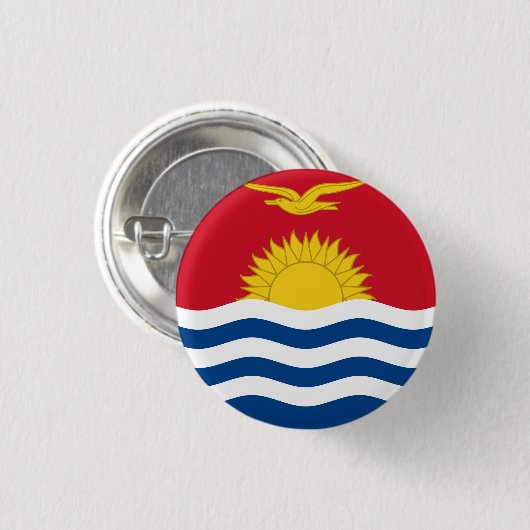 Kiribati-Flagge Button (Vorne & Hinten)