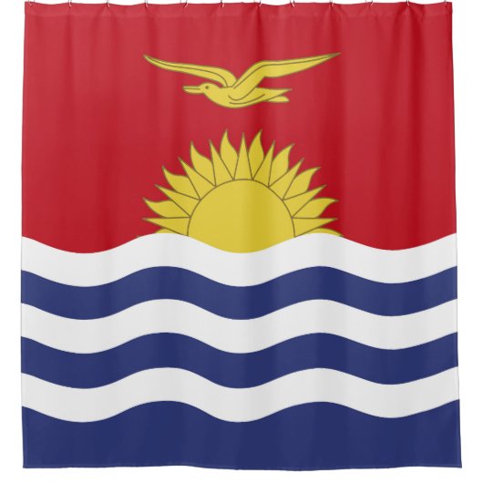 Kiribati-Flagge Duschvorhang (Vorderseite)