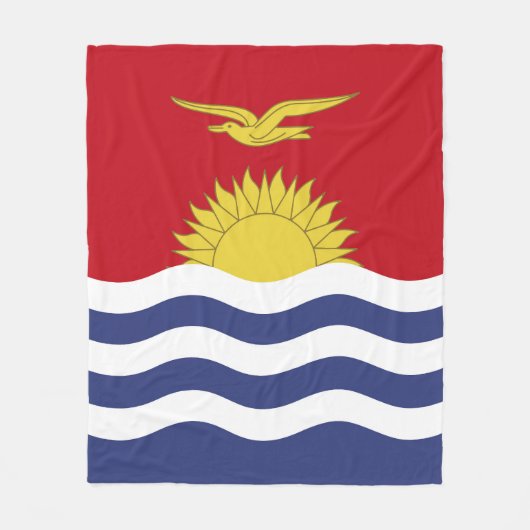 Kiribati-Flagge Fleecedecke (Vorderseite)