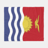 Kiribati-Flagge Fleecedecke (Vorderseite (Horizontal))
