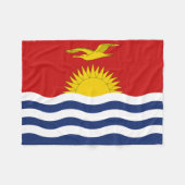 Kiribati-Flagge Fleecedecke (Vorderseite (Horizontal))