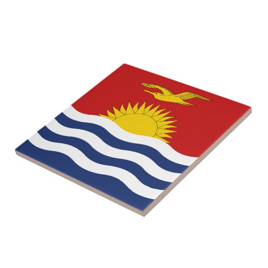 Kiribati-Flagge Fliese (Seite)