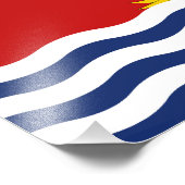 Kiribati-Flagge Fotodruck (Ecke)