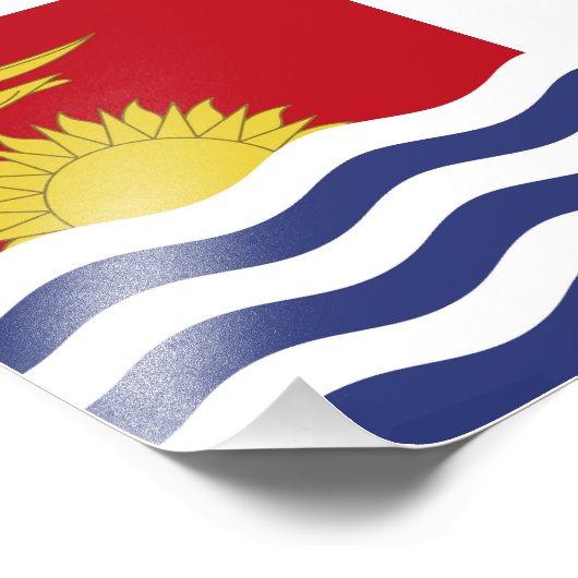 Kiribati-Flagge Fotodruck (Ecke)