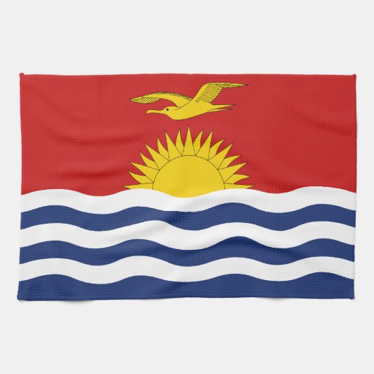 Kiribati-Flagge Geschirrtuch (Horizontal)