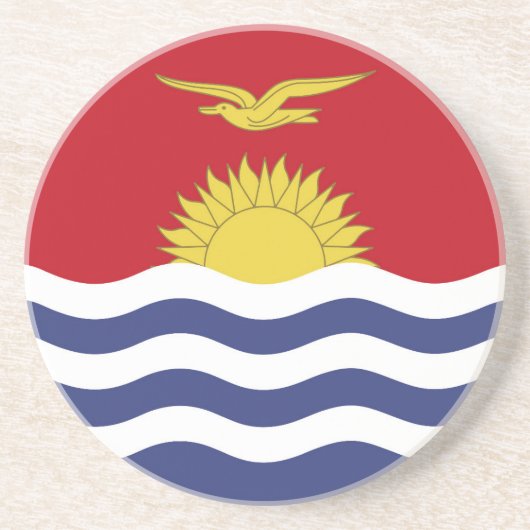 Kiribati-Flagge Getränkeuntersetzer (Vorne)