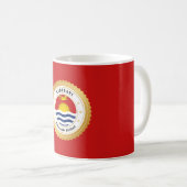 Kiribati-Flagge Kaffeetasse (VorderseiteRechts)