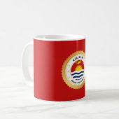 Kiribati-Flagge Kaffeetasse (Vorderseite Links)