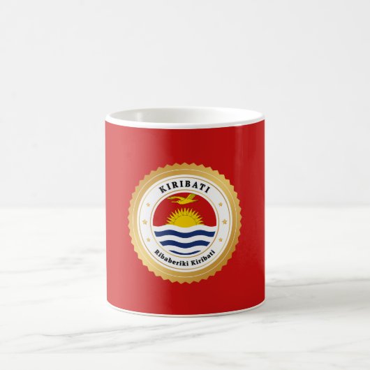 Kiribati-Flagge Kaffeetasse (Mittel)