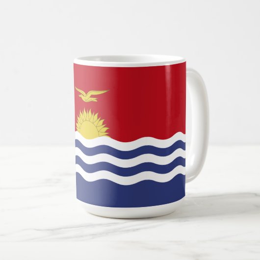 Kiribati-Flagge Kaffeetasse (VorderseiteRechts)