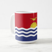 Kiribati-Flagge Kaffeetasse (Vorderseite Links)