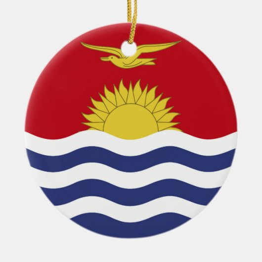 Kiribati-Flagge Keramik Ornament (Vorne)