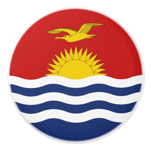 Kiribati-Flagge Keramikknauf (Vorderseite)