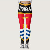 Kiribati-Flagge Leggings (Vorderseite)