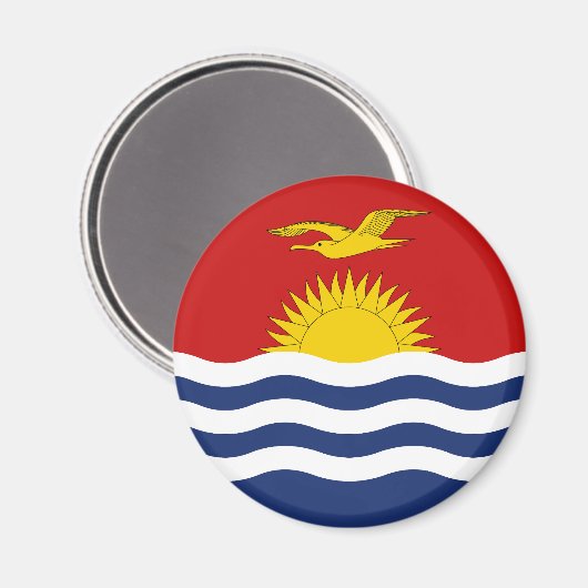 Kiribati-Flagge Magnet (Vorderseite/Rückseite)