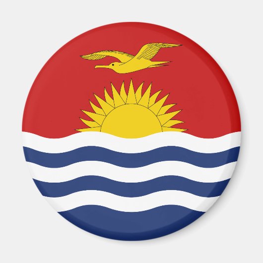 Kiribati-Flagge Magnet (Vorne)