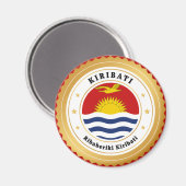 Kiribati-Flagge Magnet (Vorderseite/Rückseite)