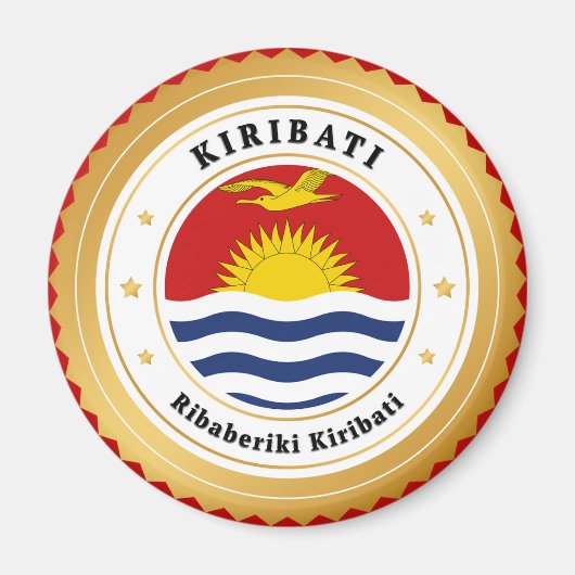 Kiribati-Flagge Magnet (Vorne)