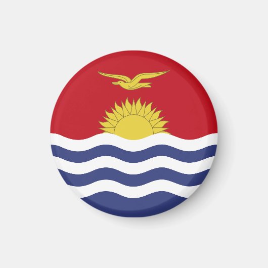 Kiribati-Flagge Magnet (Vorne)