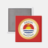 Kiribati-Flagge Magnet (Vorderseite/Rückseite)