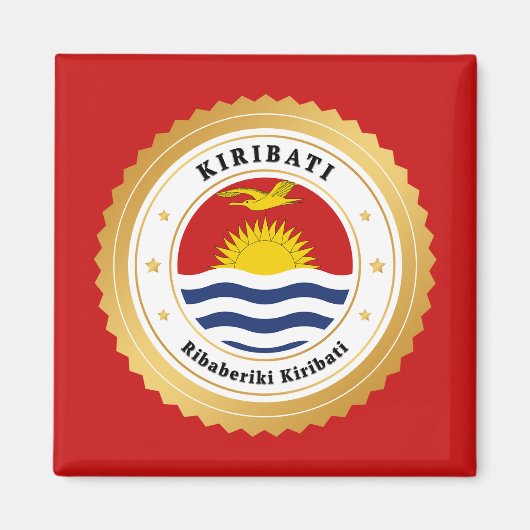 Kiribati-Flagge Magnet (Vorne)