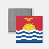 Kiribati-Flagge Magnet (Vorderseite/Rückseite)