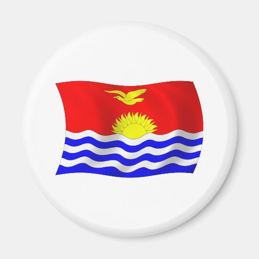 Kiribati-Flagge-Magnet Magnet (Vorne)