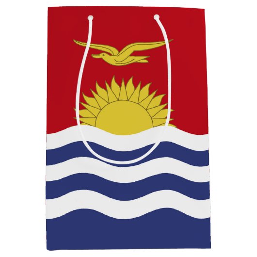 Kiribati-Flagge Mittlere Geschenktüte (Vorderseite)