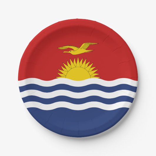 Kiribati-Flagge Pappteller (Vorderseite)