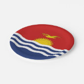Kiribati-Flagge Pappteller (Schrägansicht)
