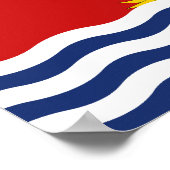 Kiribati-Flagge Poster (Ecke)